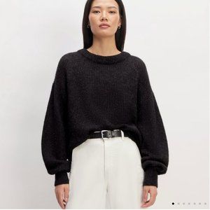 Everlane Alpaca Crew - S - Heathered Black